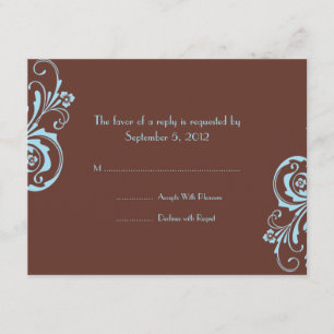 Mariage Brown et Turquoise Chic RSVP