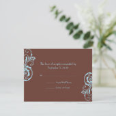 Mariage Brown et Turquoise Chic RSVP (Debout devant)