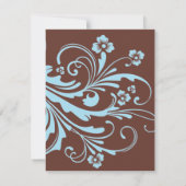 Mariage Brown et Turquoise Chic RSVP (Dos)