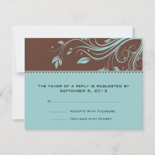 Mariage Brown et Turquoise de florale RSVP