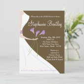 Mariage Brown Robe de douche nuptiale Invitation (Debout devant)
