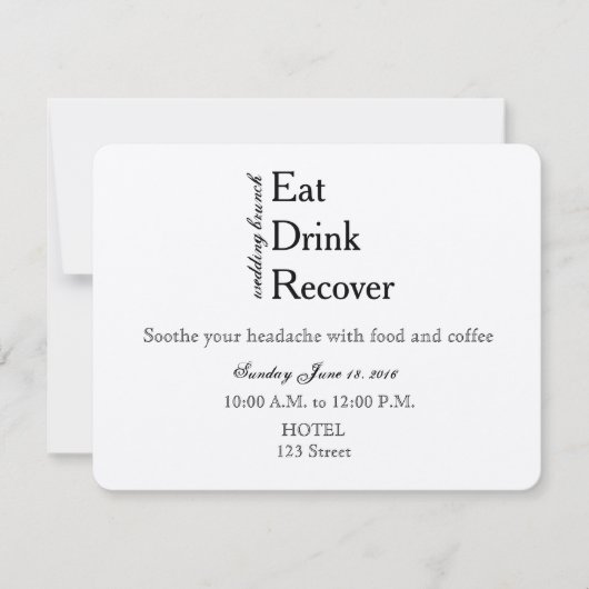 Mariage Brunch Invitation (Devant)