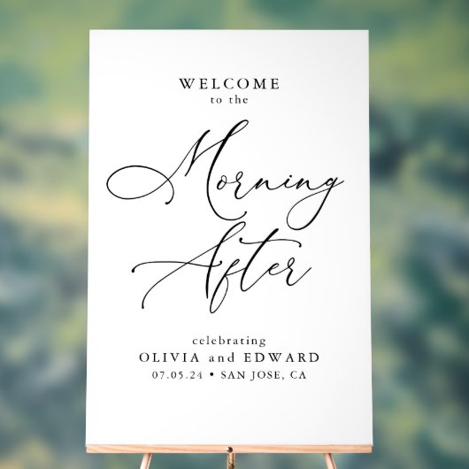 Mariage Brunch Le Matin Après L'Affiche de bienven (Neutre)