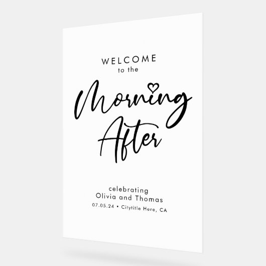 Mariage Brunch Le Matin Après L'Affiche de bienven (Angle)