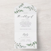 Mariage Budget Eucalyptus invitation botanique + r (À l'intérieur)