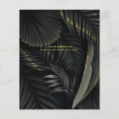 Mariage budget Gold et Black Tropical Feuilles (Dos)