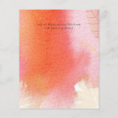 Mariage budget LeahG Feuilles d'aquarelle rouge or (Dos)