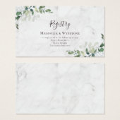 MARIAGE BUDGET Registre Eucalyptus carte de boîtie (Devant & derrière)
