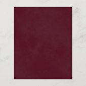 Mariage BUDGET Rustique Feuille Bourgogne Grey (Dos)