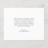 Mariage Budget Sage Eucalyptus Carte de remercieme (Dos)