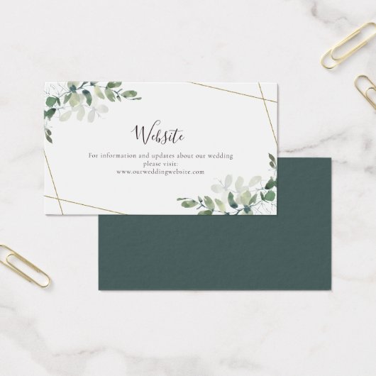 MARIAGE BUDGET Site Web Eucalyptus Carte de boîtie (Bureau)