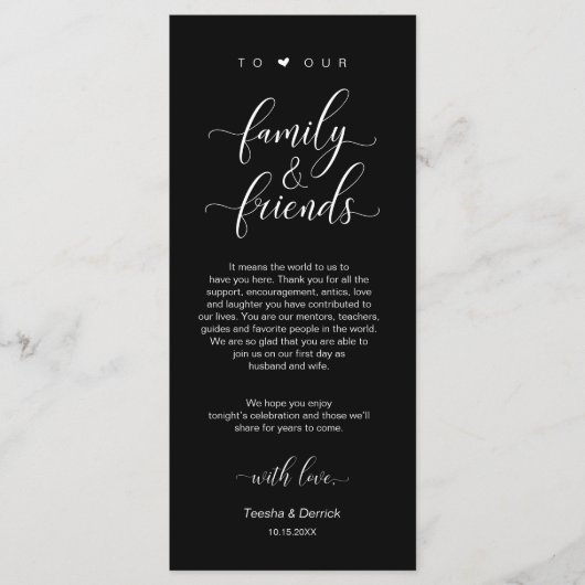 Mariage Cadre Merci Carte Classique Moderne (Devant)