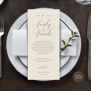 Mariage Cadre Merci Carte Classique Moderne