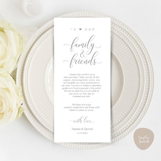 Mariage Cadre Merci Carte Classique Moderne