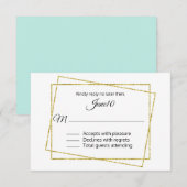 Mariage cadre or RSVP (Devant / Derrière)