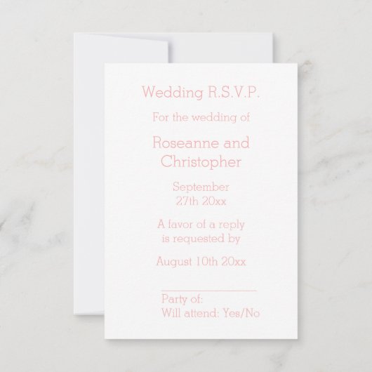 Mariage Cake Design Wedding RSVP (Dos)