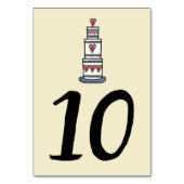 Mariage Cake Illustration Mariage Numéro de table (Dos)