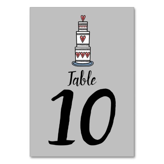 Mariage Cake Illustration Mariage Numéro de table (Par défaut)