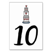 Mariage Cake Illustration Mariage Numéro de table (Dos)