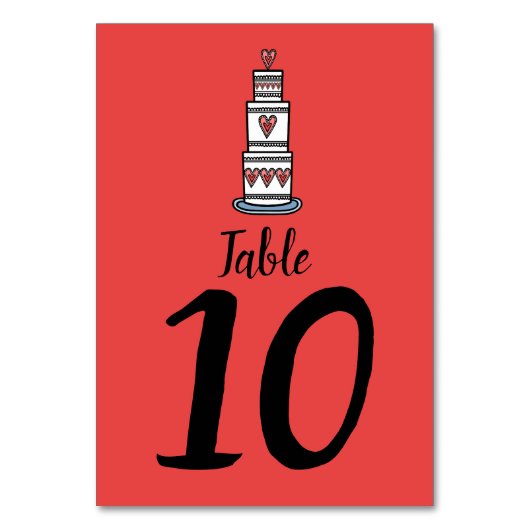 Mariage Cake Illustration Mariage Numéro de table (Par défaut)