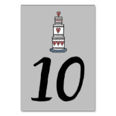 Mariage Cake Illustration Mariage Numéro de table (Dos)