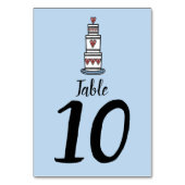 Mariage Cake Illustration Mariage Numéro de table (Dos)