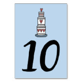 Mariage Cake Illustration Mariage Numéro de table (Dos)