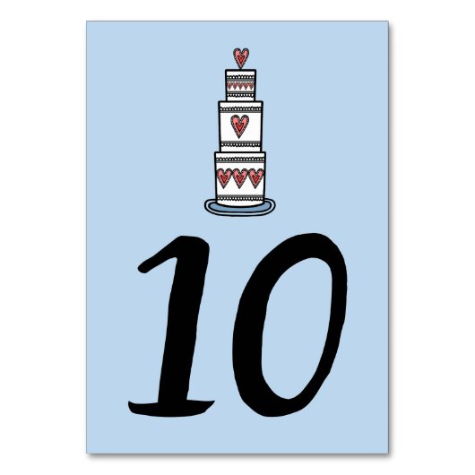 Mariage Cake Illustration Mariage Numéro de table (Par défaut)