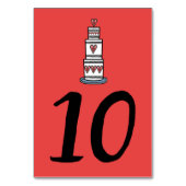 Mariage Cake Illustration Mariage Numéro de table (Dos)