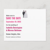 Mariage Cake Topper Enregistrer la date Carte post (Dos)