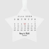 Mariage Calendrier Marié Date Keepsaké Ceramic (devant)