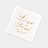 Mariage Calligraphie Amour est Doux en Or (Gauche)