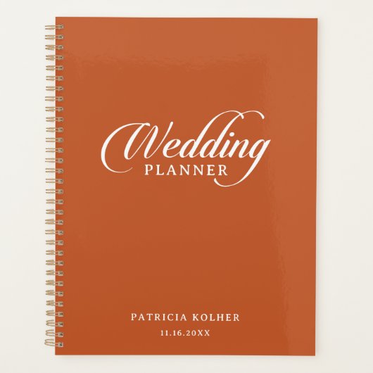 Mariage Calligraphié en Terracotta Chic Classique (Devant)