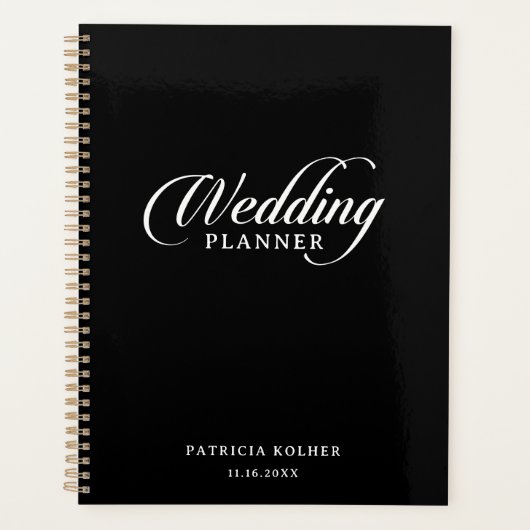 Mariage calligraphié noir et blanc classique (Devant)