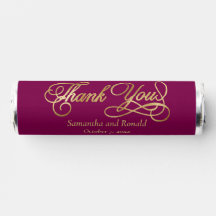 Mariage Calligraphie Remerciement Feuille D'Or Bou