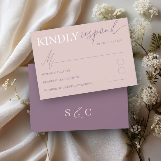 Mariage Calligraphie RSVP Or Rose Chic