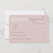 Mariage Calligraphie RSVP Or Rose Chic (Devant)