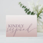 Mariage Calligraphie RSVP Or Rose Moderne (Debout devant)