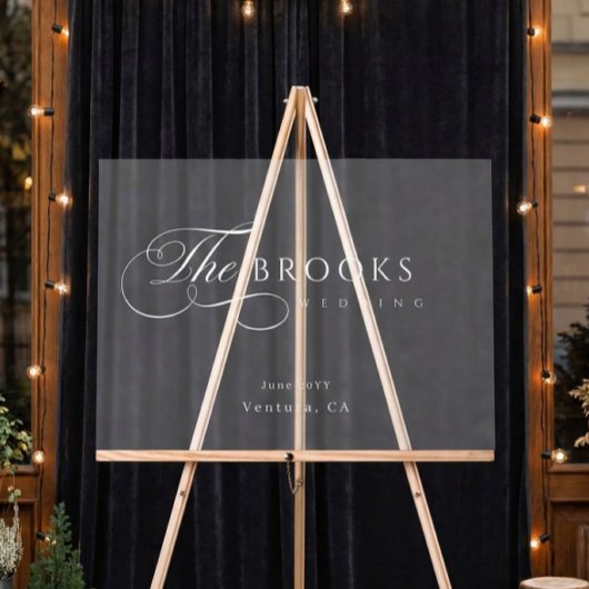 Mariage Calligraphique Transparent Élégant