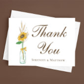 Mariage campagnard de Merci floral de tournesol Bo