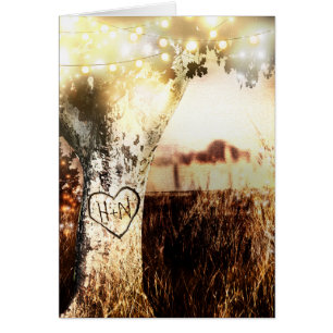 Mariage campagnard d'éclairage rustique de l'arbre