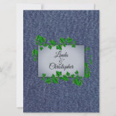 Mariage campagnard Denim Vines Invitation 6,5 po x (Dos)