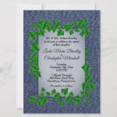 Mariage campagnard Denim Vines Invitation 6,5 po x (Devant)