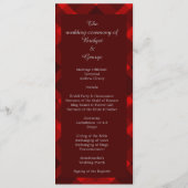 mariage campagnard écossais rouge menu & programme (Dos)
