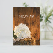 Mariage campagnard en bois d'Hydrangea blanc RSVP (Debout devant)