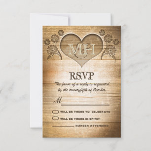 mariage campagnard en bois rustique RSVP