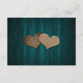 Mariage campagnard en bois turquoise Carte d'héber (Dos)