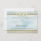 Mariage campagnard Floral Rustique Invitation RSVP (Dos)