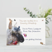 Mariage campagnard ou Fiançailles : invitations (Debout devant)