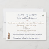 Mariage campagnard ou Fiançailles : invitations (Dos)